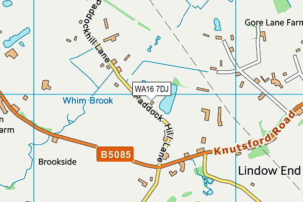 WA16 7DJ map - OS VectorMap District (Ordnance Survey) WA16 7DJ map - OS VectorMap District (Ordnance Survey)
