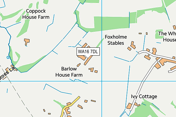 WA16 7DL map - OS VectorMap District (Ordnance Survey) WA16 7DL map - OS VectorMap District (Ordnance Survey)