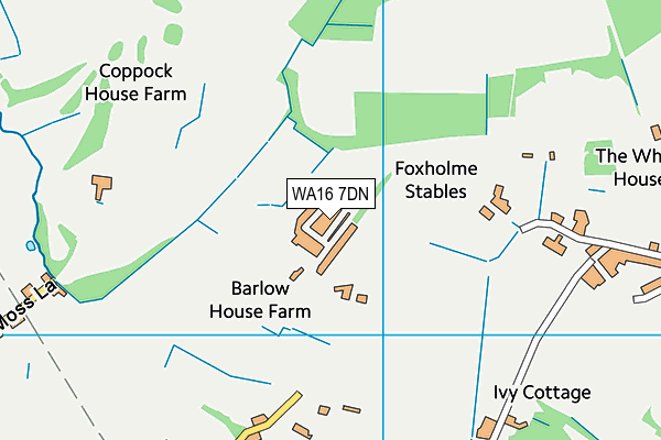 WA16 7DN map - OS VectorMap District (Ordnance Survey) WA16 7DN map - OS VectorMap District (Ordnance Survey)
