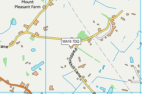 WA16 7DQ map - OS VectorMap District (Ordnance Survey) WA16 7DQ map - OS VectorMap District (Ordnance Survey)