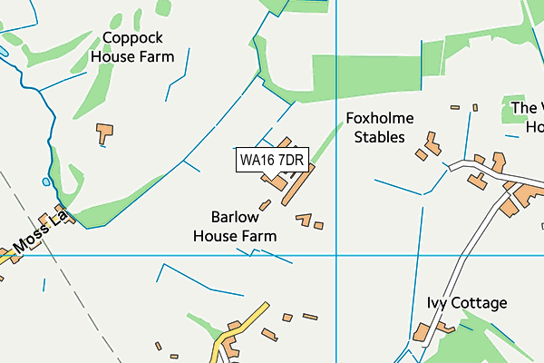 WA16 7DR map - OS VectorMap District (Ordnance Survey) WA16 7DR map - OS VectorMap District (Ordnance Survey)