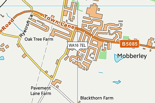 WA16 7EL map - OS VectorMap District (Ordnance Survey) WA16 7EL map - OS VectorMap District (Ordnance Survey)
