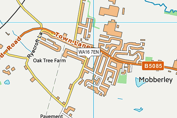 WA16 7EN map - OS VectorMap District (Ordnance Survey) WA16 7EN map - OS VectorMap District (Ordnance Survey)