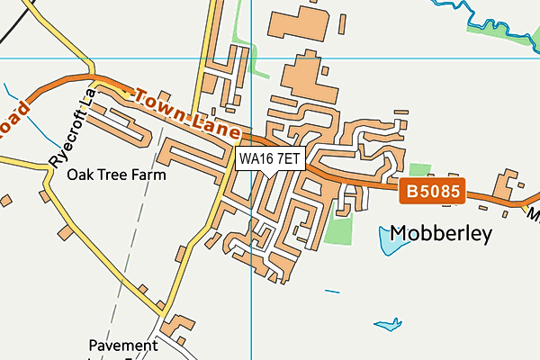 WA16 7ET map - OS VectorMap District (Ordnance Survey) WA16 7ET map - OS VectorMap District (Ordnance Survey)