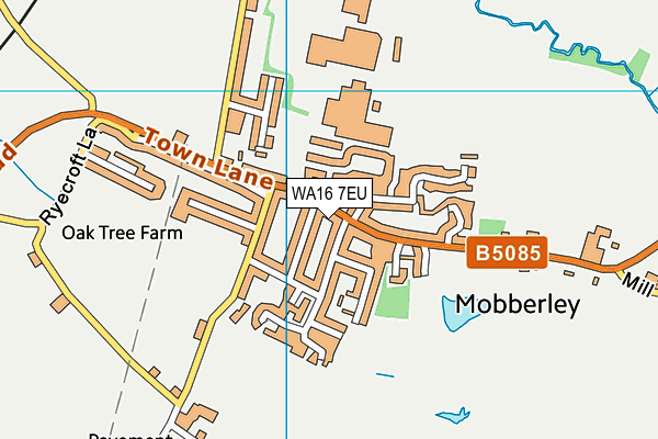 WA16 7EU map - OS VectorMap District (Ordnance Survey)