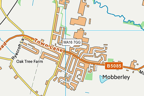 WA16 7GG map - OS VectorMap District (Ordnance Survey) WA16 7GG map - OS VectorMap District (Ordnance Survey)