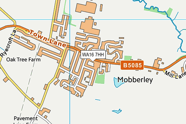 WA16 7HH map - OS VectorMap District (Ordnance Survey) WA16 7HH map - OS VectorMap District (Ordnance Survey)