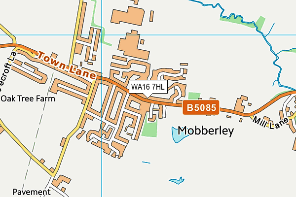 WA16 7HL map - OS VectorMap District (Ordnance Survey) WA16 7HL map - OS VectorMap District (Ordnance Survey)