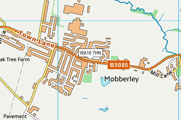 WA16 7HN map - OS VectorMap District (Ordnance Survey) WA16 7HN map - OS VectorMap District (Ordnance Survey)