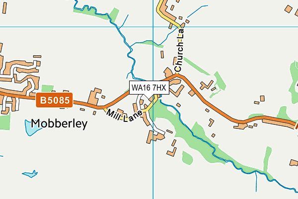 WA16 7HX map - OS VectorMap District (Ordnance Survey) WA16 7HX map - OS VectorMap District (Ordnance Survey)