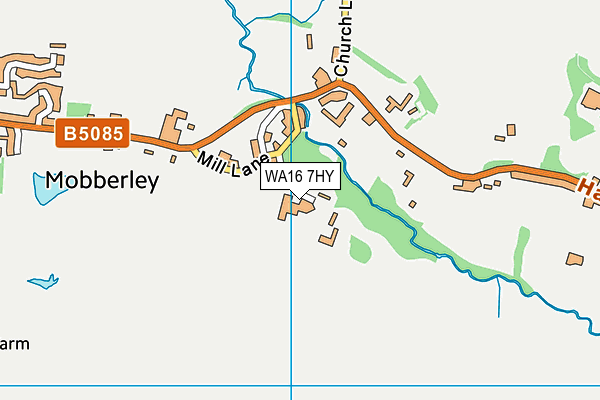 WA16 7HY map - OS VectorMap District (Ordnance Survey) WA16 7HY map - OS VectorMap District (Ordnance Survey)
