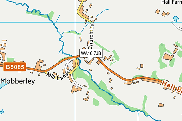WA16 7JB map - OS VectorMap District (Ordnance Survey) WA16 7JB map - OS VectorMap District (Ordnance Survey)