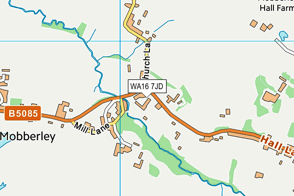 WA16 7JD map - OS VectorMap District (Ordnance Survey) WA16 7JD map - OS VectorMap District (Ordnance Survey)