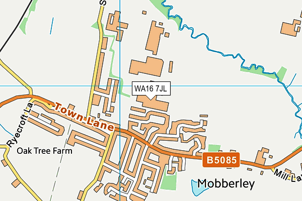 WA16 7JL map - OS VectorMap District (Ordnance Survey) WA16 7JL map - OS VectorMap District (Ordnance Survey)