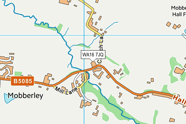 WA16 7JQ map - OS VectorMap District (Ordnance Survey) WA16 7JQ map - OS VectorMap District (Ordnance Survey)