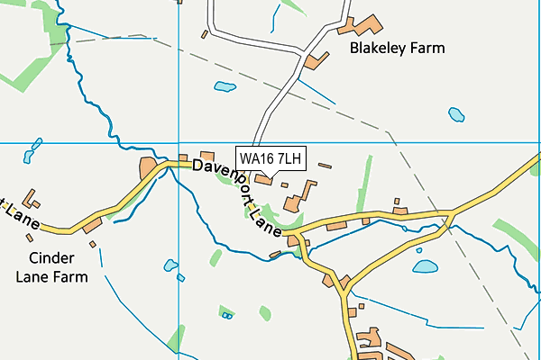 WA16 7LH map - OS VectorMap District (Ordnance Survey)