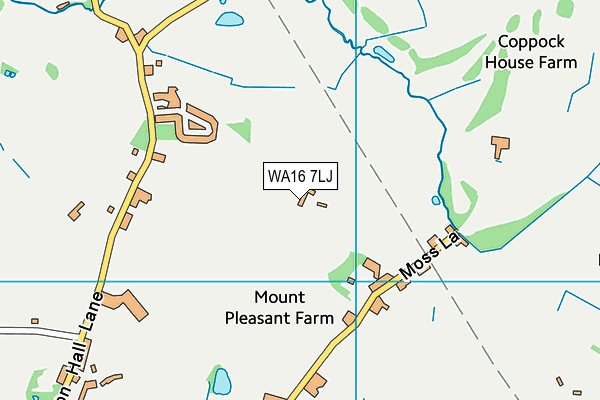WA16 7LJ map - OS VectorMap District (Ordnance Survey) WA16 7LJ map - OS VectorMap District (Ordnance Survey)