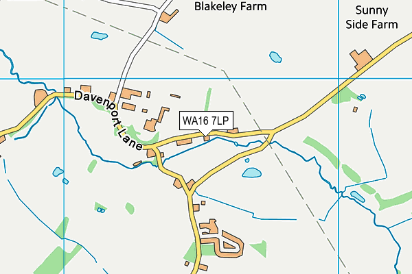 WA16 7LP map - OS VectorMap District (Ordnance Survey)