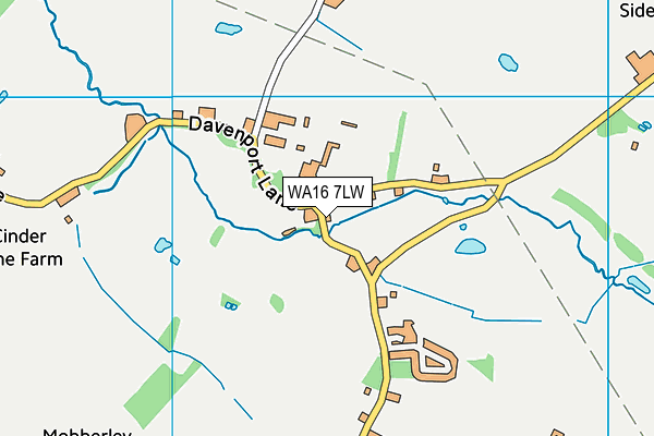 WA16 7LW map - OS VectorMap District (Ordnance Survey) WA16 7LW map - OS VectorMap District (Ordnance Survey)