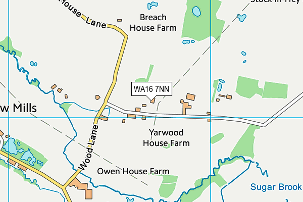 WA16 7NN map - OS VectorMap District (Ordnance Survey) WA16 7NN map - OS VectorMap District (Ordnance Survey)