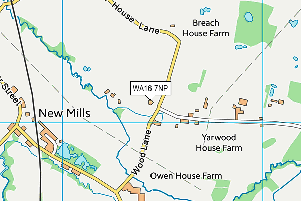 WA16 7NP map - OS VectorMap District (Ordnance Survey) WA16 7NP map - OS VectorMap District (Ordnance Survey)