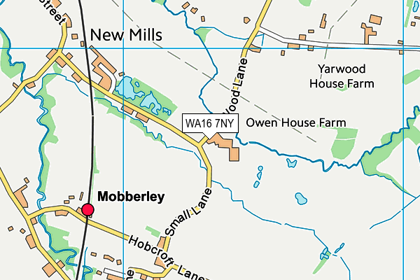 WA16 7NY map - OS VectorMap District (Ordnance Survey) WA16 7NY map - OS VectorMap District (Ordnance Survey)