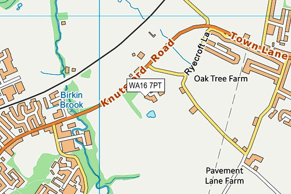 WA16 7PT map - OS VectorMap District (Ordnance Survey) WA16 7PT map - OS VectorMap District (Ordnance Survey)