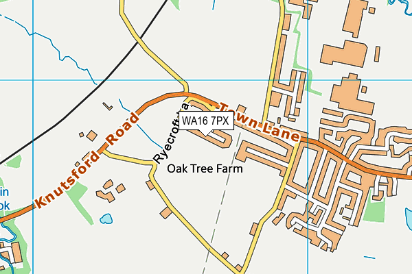 WA16 7PX map - OS VectorMap District (Ordnance Survey) WA16 7PX map - OS VectorMap District (Ordnance Survey)