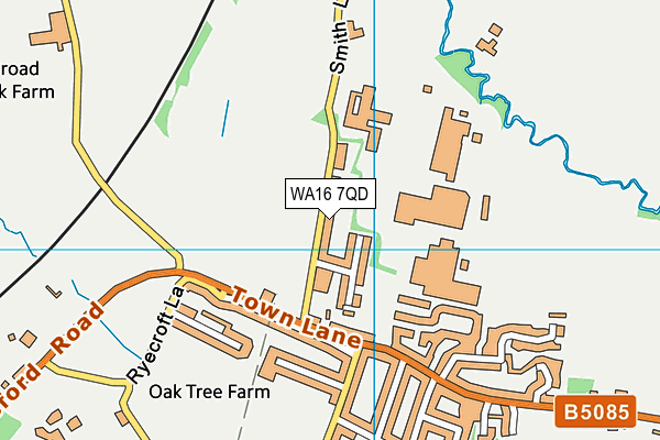 WA16 7QD map - OS VectorMap District (Ordnance Survey) WA16 7QD map - OS VectorMap District (Ordnance Survey)