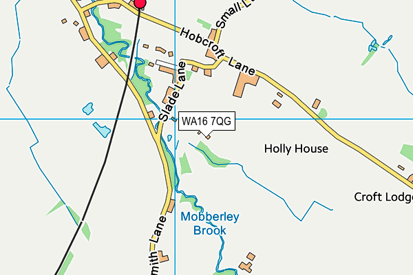 WA16 7QG map - OS VectorMap District (Ordnance Survey) WA16 7QG map - OS VectorMap District (Ordnance Survey)