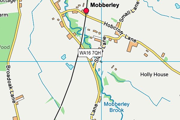 WA16 7QH map - OS VectorMap District (Ordnance Survey) WA16 7QH map - OS VectorMap District (Ordnance Survey)