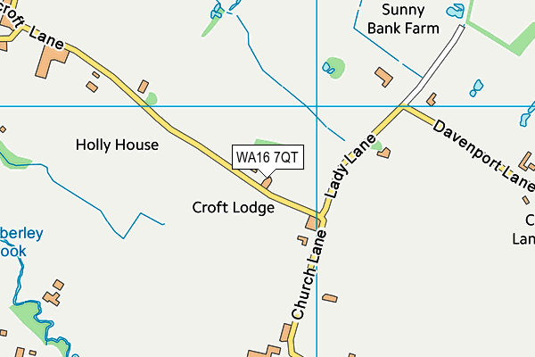 WA16 7QT map - OS VectorMap District (Ordnance Survey) WA16 7QT map - OS VectorMap District (Ordnance Survey)