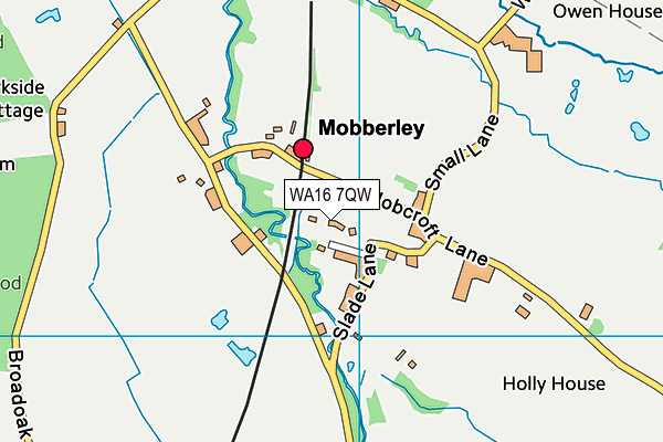 WA16 7QW map - OS VectorMap District (Ordnance Survey) WA16 7QW map - OS VectorMap District (Ordnance Survey)