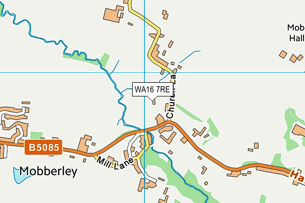 WA16 7RE map - OS VectorMap District (Ordnance Survey) WA16 7RE map - OS VectorMap District (Ordnance Survey)