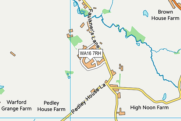 WA16 7RH map - OS VectorMap District (Ordnance Survey) WA16 7RH map - OS VectorMap District (Ordnance Survey)