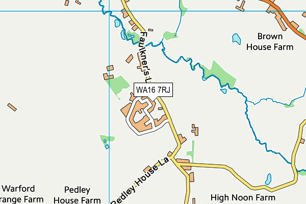 WA16 7RJ map - OS VectorMap District (Ordnance Survey) WA16 7RJ map - OS VectorMap District (Ordnance Survey)