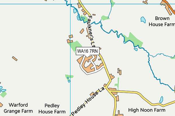 WA16 7RN map - OS VectorMap District (Ordnance Survey) WA16 7RN map - OS VectorMap District (Ordnance Survey)