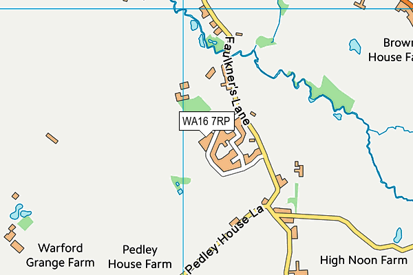 WA16 7RP map - OS VectorMap District (Ordnance Survey) WA16 7RP map - OS VectorMap District (Ordnance Survey)