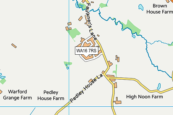 WA16 7RS map - OS VectorMap District (Ordnance Survey) WA16 7RS map - OS VectorMap District (Ordnance Survey)