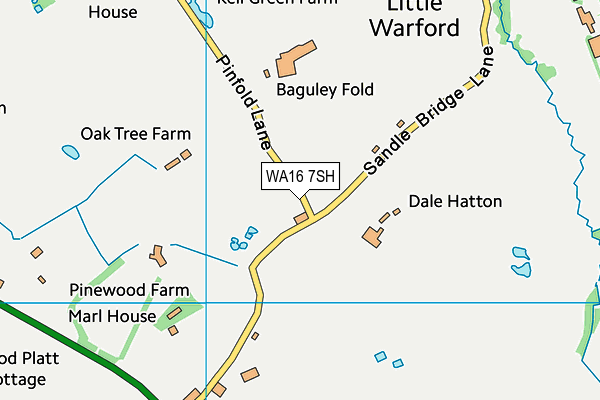 WA16 7SH map - OS VectorMap District (Ordnance Survey)