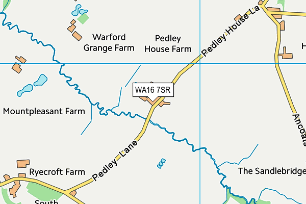 WA16 7SR map - OS VectorMap District (Ordnance Survey) WA16 7SR map - OS VectorMap District (Ordnance Survey)