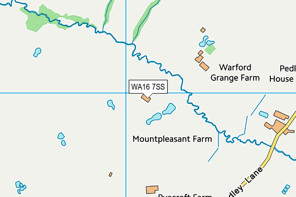 WA16 7SS map - OS VectorMap District (Ordnance Survey) WA16 7SS map - OS VectorMap District (Ordnance Survey)