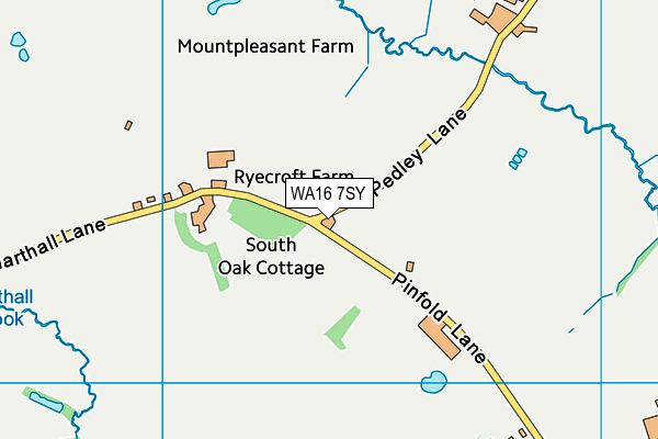 WA16 7SY map - OS VectorMap District (Ordnance Survey) WA16 7SY map - OS VectorMap District (Ordnance Survey)