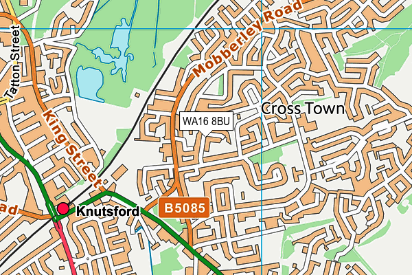 WA16 8BU map - OS VectorMap District (Ordnance Survey) WA16 8BU map - OS VectorMap District (Ordnance Survey)