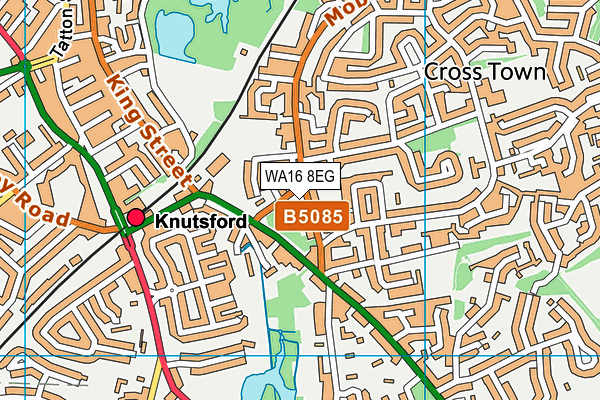 WA16 8EG map - OS VectorMap District (Ordnance Survey) WA16 8EG map - OS VectorMap District (Ordnance Survey)
