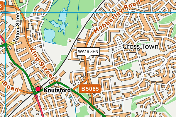 WA16 8EN map - OS VectorMap District (Ordnance Survey) WA16 8EN map - OS VectorMap District (Ordnance Survey)