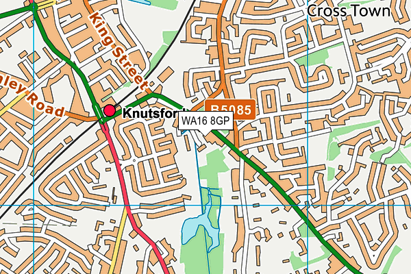 WA16 8GP map - OS VectorMap District (Ordnance Survey) WA16 8GP map - OS VectorMap District (Ordnance Survey)