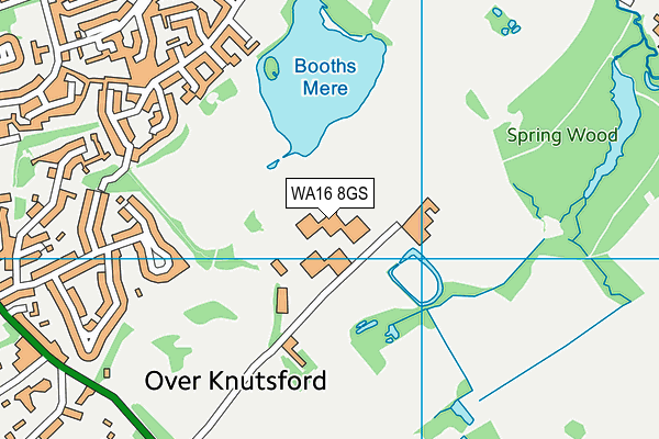 WA16 8GS map - OS VectorMap District (Ordnance Survey) WA16 8GS map - OS VectorMap District (Ordnance Survey)