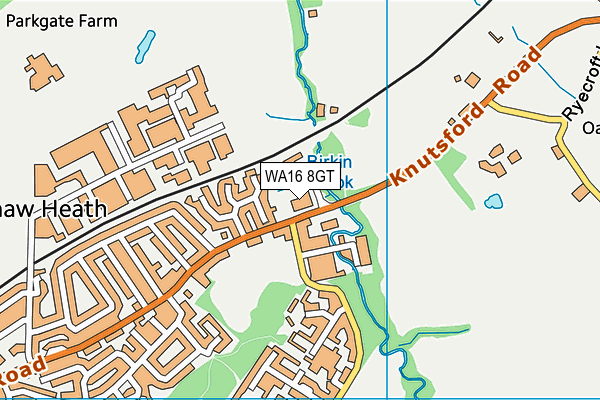 WA16 8GT map - OS VectorMap District (Ordnance Survey) WA16 8GT map - OS VectorMap District (Ordnance Survey)