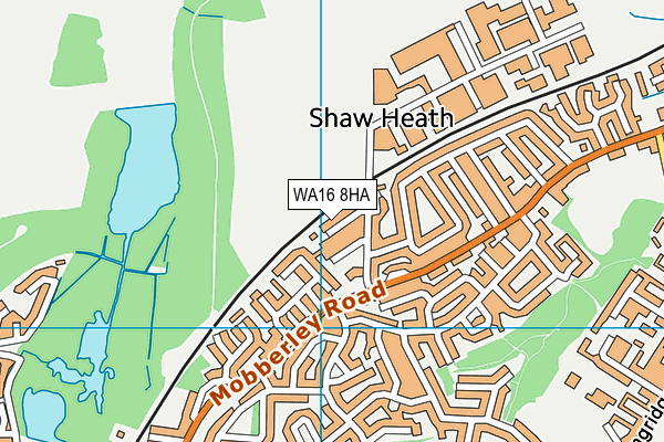 WA16 8HA map - OS VectorMap District (Ordnance Survey) WA16 8HA map - OS VectorMap District (Ordnance Survey)